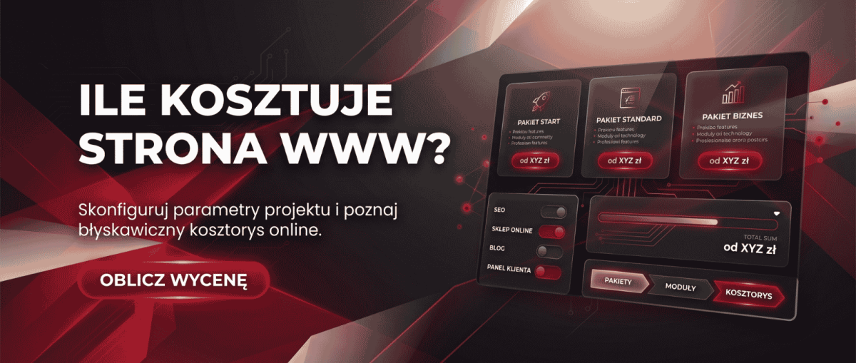 Ile kosztuje strona WWW - Konfigurator wyceny DSprojekt.pl